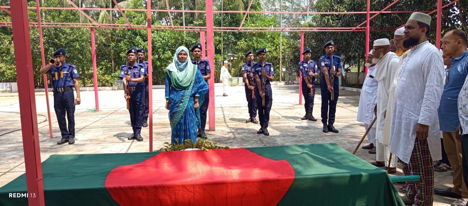 বিরলীতে বীর মুক্তিযোদ্ধা আবদুল গোফরান এর  রাষ্ট্রীয় মর্যাদায় দাফন